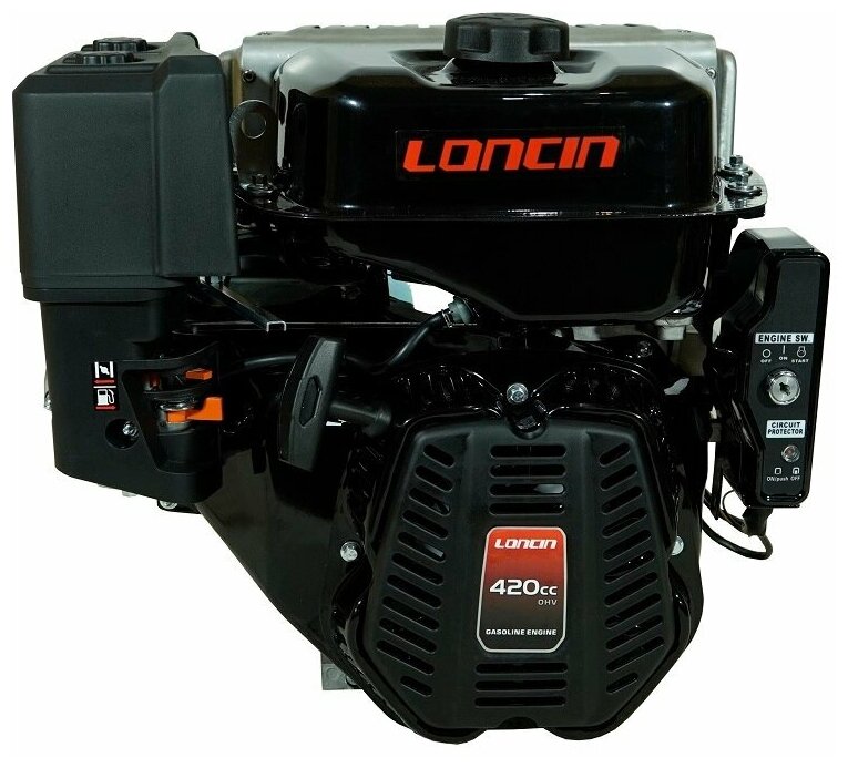 Двигатель Loncin LC 190FDA (A type) D25 (лодочная серия, 15л.с., 420куб. см, вал 25мм, ручной и электрический старт) - фотография № 1