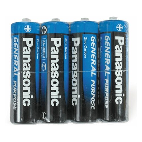 PANASONIC Батарейки комплект 4 шт, panasonic aa r6 (316), пальчиковые, 1.5 в, 15 шт.