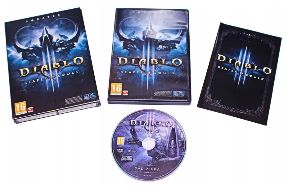 Diablo III Reaper of Souls DVD-box Польское издание (без ключа активации). Сувенир