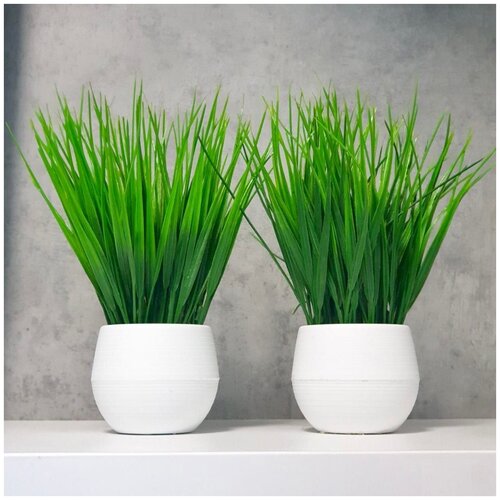 Осока искусственная в горшке кашпо искусственные цветы для дома