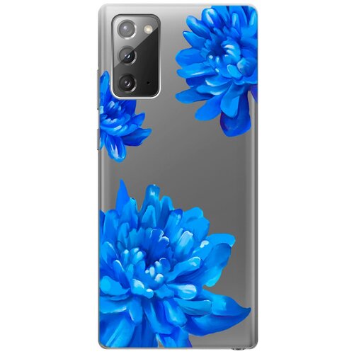 Силиконовый чехол на Samsung Galaxy Note 20, Самсунг Ноут 20 с 3D принтом Amazing Asters прозрачный чехол книжка на samsung galaxy note 20 самсунг ноут 20 с 3d принтом amazing roses золотистый