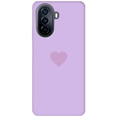 Силиконовый чехол на Huawei nova Y70, Хуавей Нова У70 Silky Touch Premium с принтом Heart сиреневый силиконовый чехол на huawei nova 8 хуавей нова 8 silky touch premium с принтом heart желтый