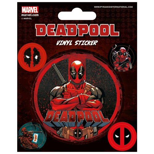 marvel deadpool bust deadpool figur deadpool head figure deadpool head bust Наклейки Deadpool (Stick This) Vinyl Sticker Pack 5шт PS7285