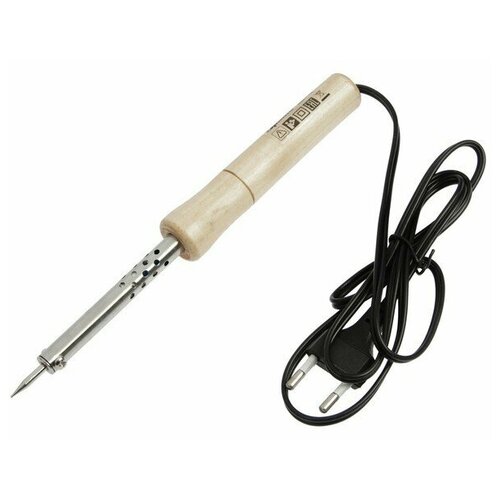 Паяльник Sparta 913102 с ручкой из дерева 40 Вт 220 В медное жало 34100₽