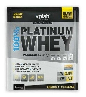 VPLab 100% Platinum Whey 30 гр (10 шт) лимонный чизкейк