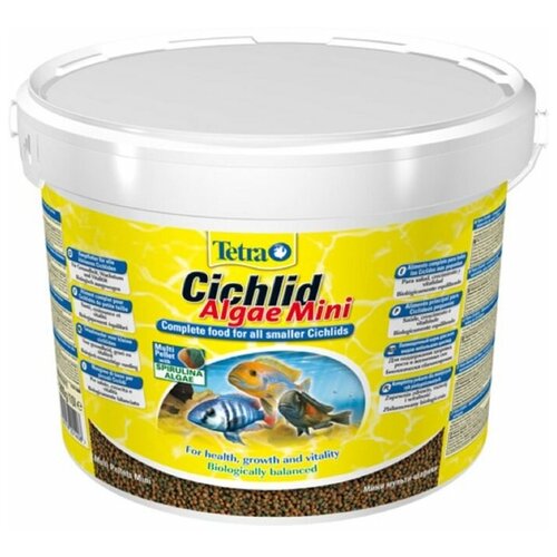 Корм TetraCichlid Algae Mini для рыб, растительные мини гранулы, 10 л.