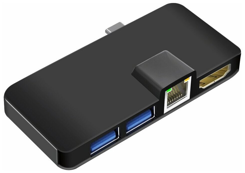 2-port Type-C Hub GiNZZU GR-767UB 2xUSB30 HDMI LAN 1000Mbs