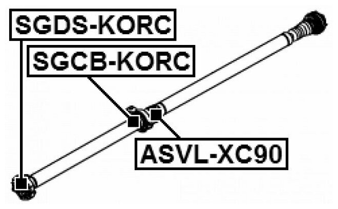 FEBEST SGDSKORC Муфта эластичная / FEBEST SGDS-KORC