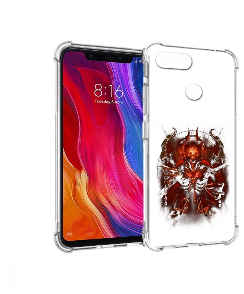 Чехол задняя-панель-накладка-бампер MyPads яркий демон для Xiaomi Mi 8 Youth/Mi 8 Lite противоударный