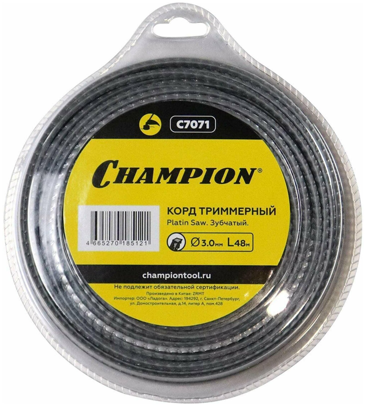 Леска CHAMPION Platin Saw 3.0мм*48м (зубчатая) C7071