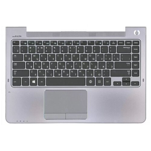 Клавиатура keyboard BA59-03260A для ноутбука Samsung 535U4C NP535U4C 535U4C-S02 черная топ-панель серый 2262₽