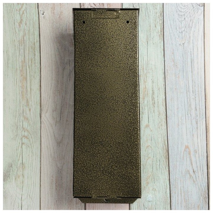 Ящик почтовый без замка (с петлёй), вертикальный, «Узкий», бронзовый