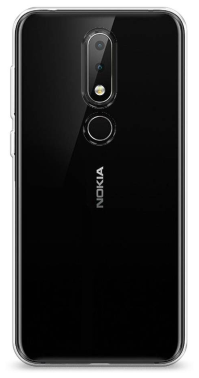 Чехол силиконовый для Nokia 6.1 Plus/X6, прозрачный