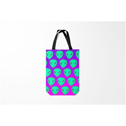 фото Сумка-шоппер / 31х42 см / тренды / vaporwave aliens burnettie