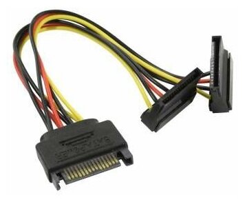 Переходник питания SATA SATA (M) -> 2 x SATA (F), угловой разъём | ORIENT C574