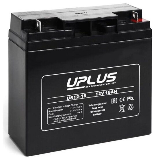 Аккумулятор для ИБП и прочего электрооборудования UPLUS US-General Purpose US12-18 12V 18 А/ч (181x77x167) AGM