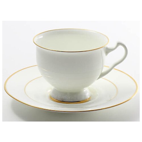 Чашка с блюдцем чайная Золотая лента Айседора