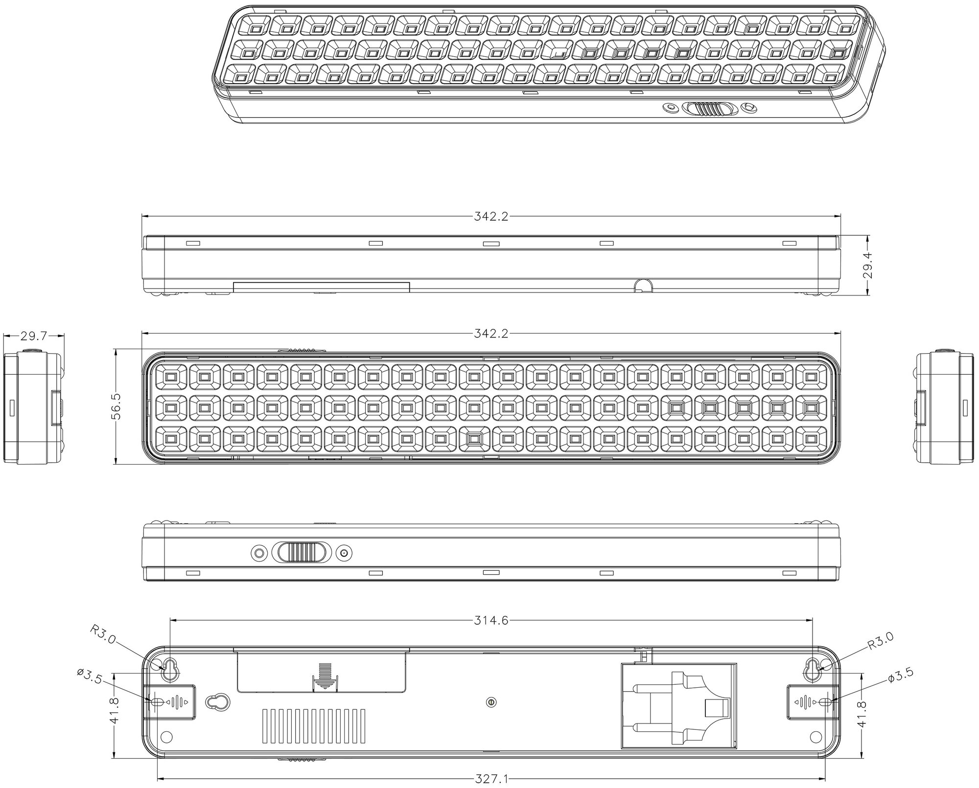 Светильник светодиодный DBA-106-0-20 60LED 6ч IP20 аварийный постоянный/непостоянный Эра Б0044399