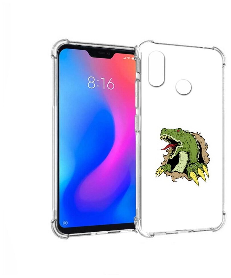 Чехол задняя-панель-накладка-бампер MyPads годзила для Xiaomi Redmi 6 Pro/Xiaomi Mi A2 Lite противоударный