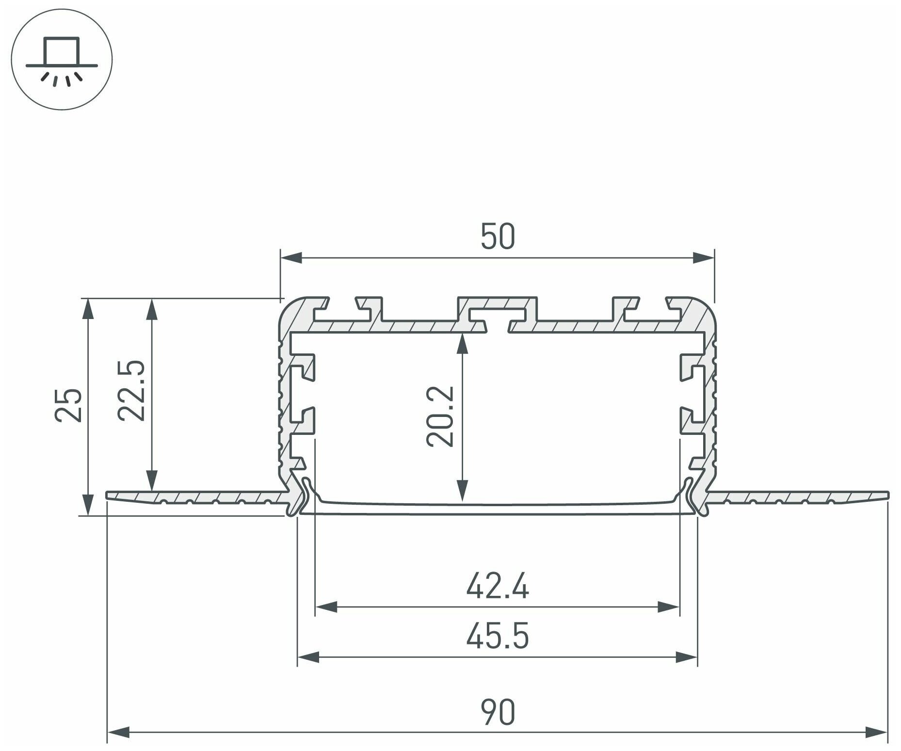 Профиль встраиваемый Arlight KLUS-POWER 028918 - фотография № 4