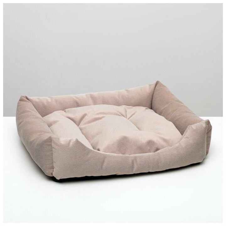 Лежанка-диван с двусторонней подушкой, 65 х 56 х 14 см, микс цветов - фотография № 1