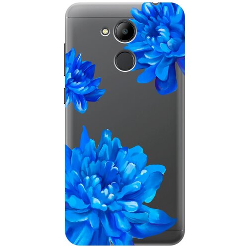 Силиконовый чехол на Honor 6C Pro, Хонор 6С Про с 3D принтом Amazing Asters прозрачный чехол книжка на honor 6c pro хонор 6с про с 3d принтом amazing roses золотой