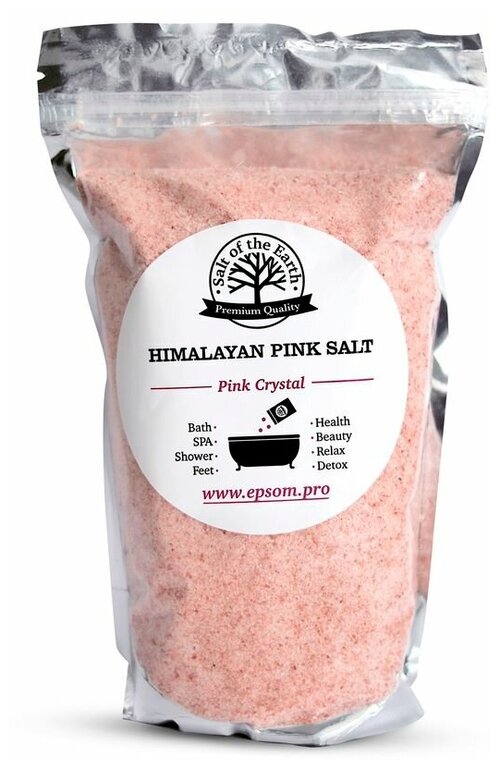 Salt of the Earth Розовая гималайская соль для ванн Himalayan Pink Salt, 0.5 кг