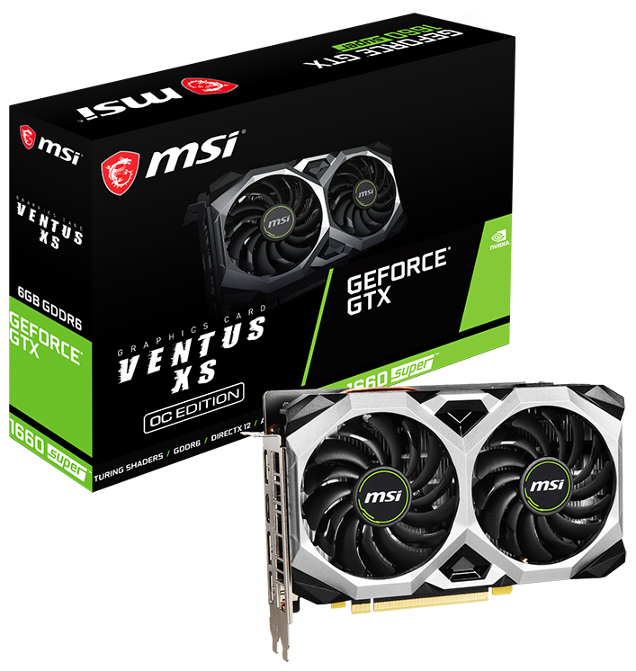 Видеокарты MSI Geforce Gtx 1660 Super Ventus Xs Oc 6Gb, Retail