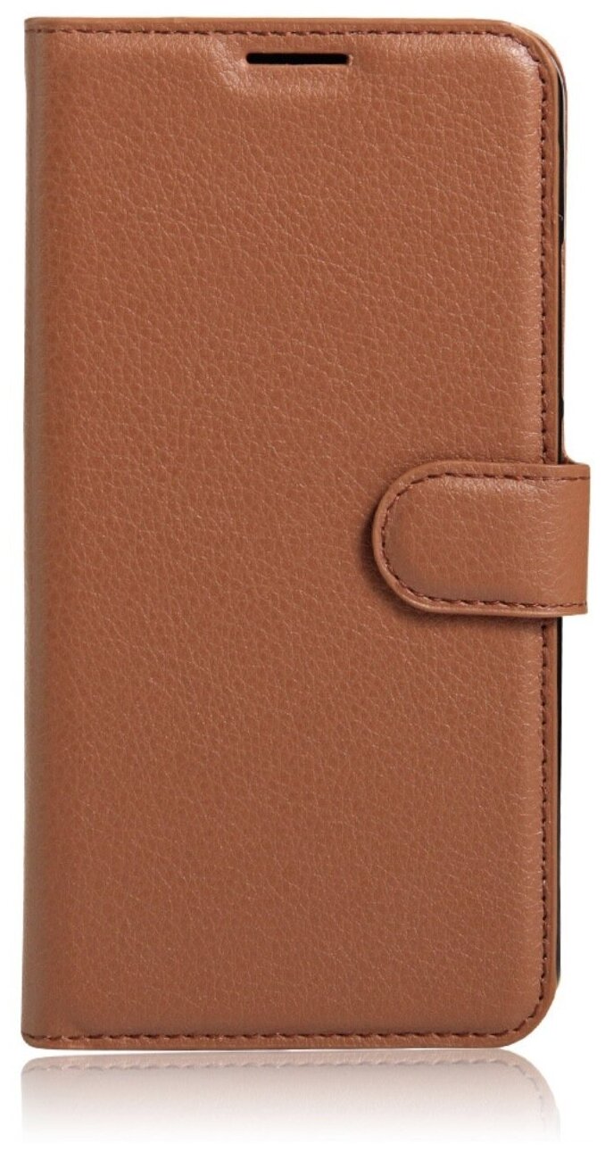 фото Чехол-книжка MyPads для Samsung Galaxy J2 Prime (2016) SM-G532F из качественной импортной кожи с подставкой застежкой и визитницей коричневый