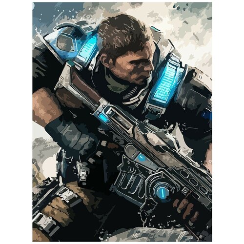 Картина по номерам на холсте игра Gears of war - 8607 В 30x40