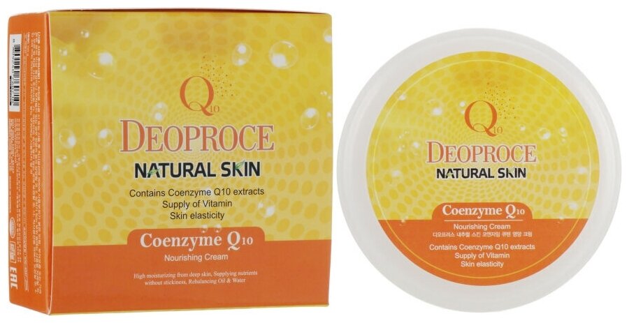 DEOPROCE / Питательный крем для лица и тела с коэнзим Q10 Natural Skin Coenzyme Q10 Nourishing Cream