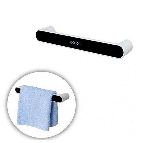 Держатель для полотенец в ванную, 46,5х5,5х3 см, чёрный