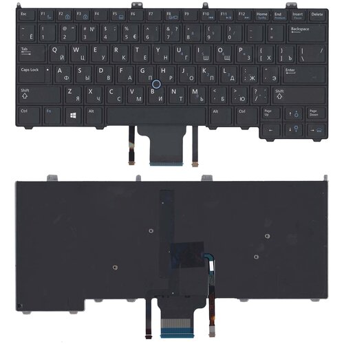 Клавиатура keyboard JRVM3 для ноутбука Dell Latitude 7000 E7420 E7440 E7240 черная с подсветкой и указателем 1513₽