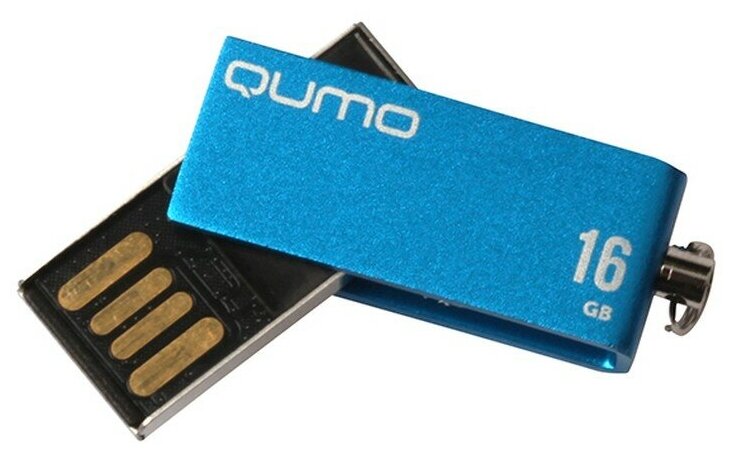 Накопитель USB 2.0 16Гб QUMO Fold, синий