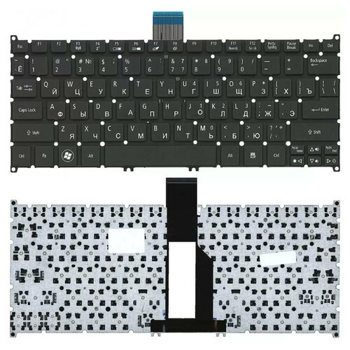 Клавиатура keyboard NSK-R12PW 0R для ноутбука Acer Aspire S3 S3-371 S3-331 S3-391 S3-951 S5 S5-951 S5-391 One 725 756 V5-123 черная 677₽