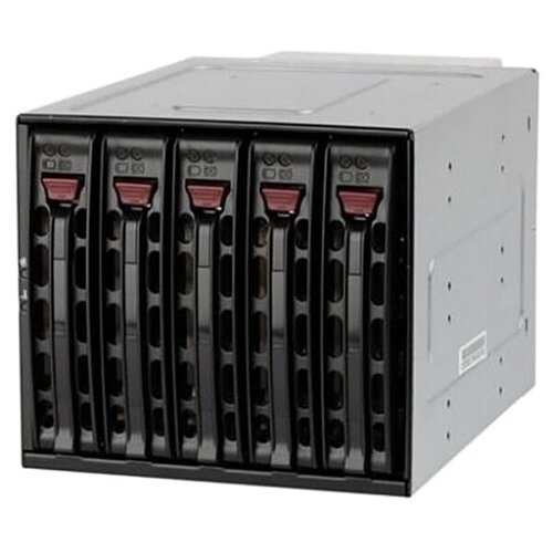 Mobile rack для HDD Supermicro CSE-M35TQB, черный/серебристый корпус supermicro cse 815tqc r706wb