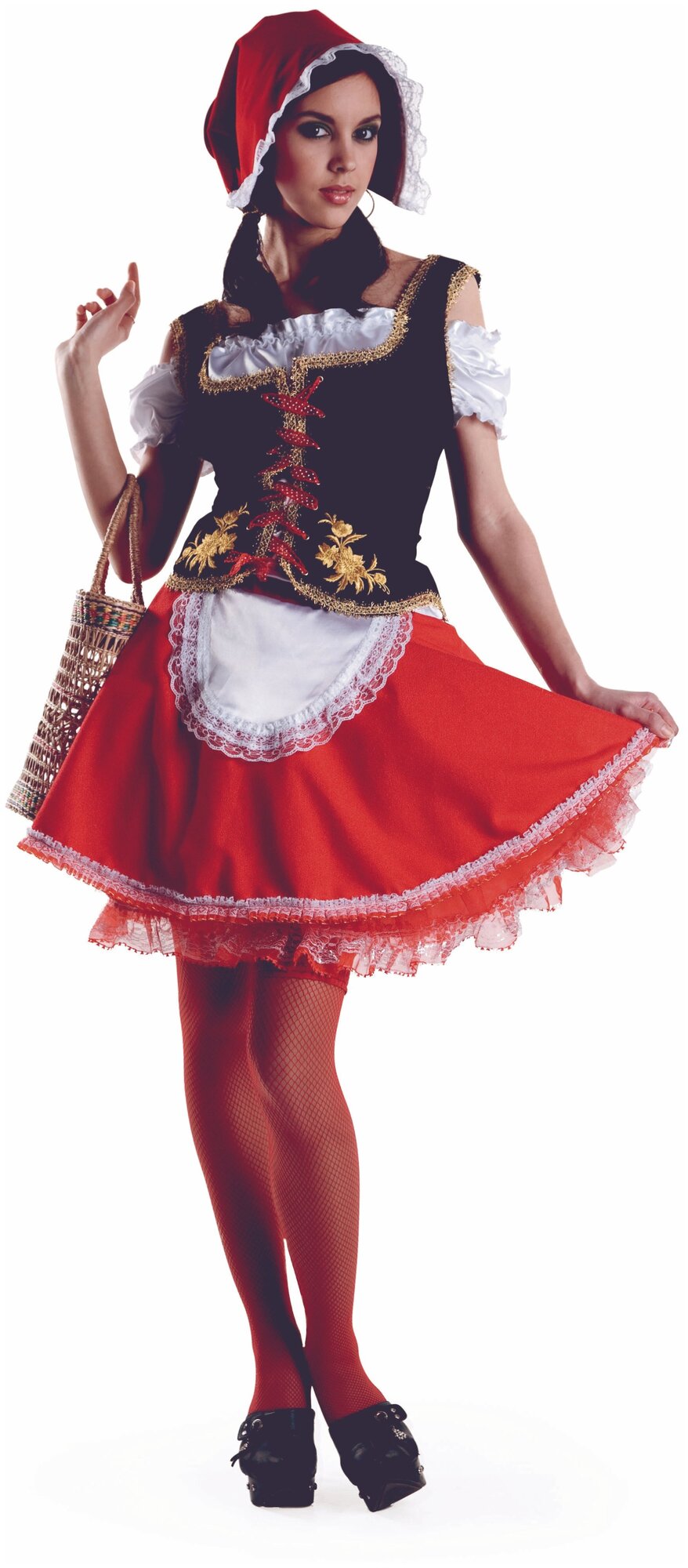 Карнавальный костюм Красная шапочка для взрослых Пр-бархат размер 48 1106-48