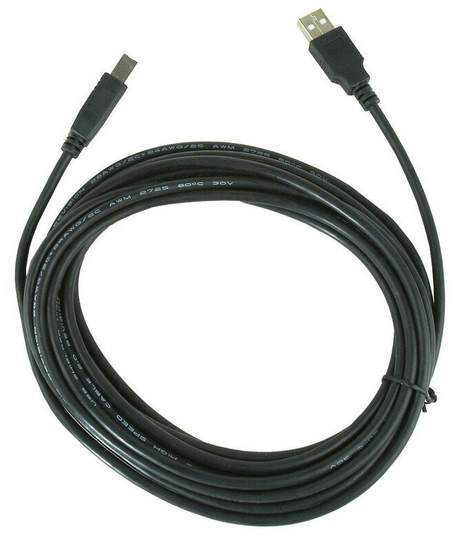 Кабель USB 2.0 AB (3m) Pro 2феррит. фильтр, экран, черный CCF2-USB2-AMBM-10