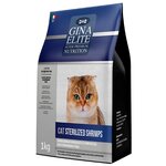 Сухой корм для стерилизованных кошек Gina Elite Cat Sterilized Shrimps, курица, креветка - изображение