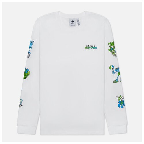 Мужской лонгслив adidas Originals Graphic Stoked Fish белый, Размер XL