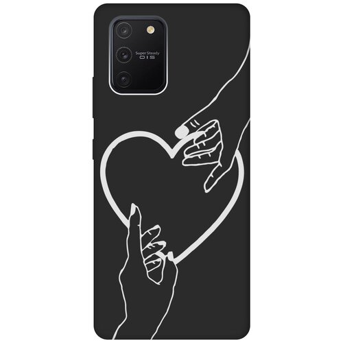 Матовый Soft Touch силиконовый чехол на Samsung Galaxy S10 Lite, Самсунг С10 Лайт с 3D принтом Hands W черный матовый soft touch силиконовый чехол на samsung galaxy s10 самсунг с10 плюс с 3d принтом lovers hands w черный