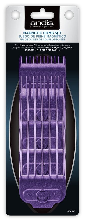 Набор насадок Andis на магнитах к машинкам US-1, PM-4 (1,55, 3, 6, 10, 13 мм) - фотография № 2