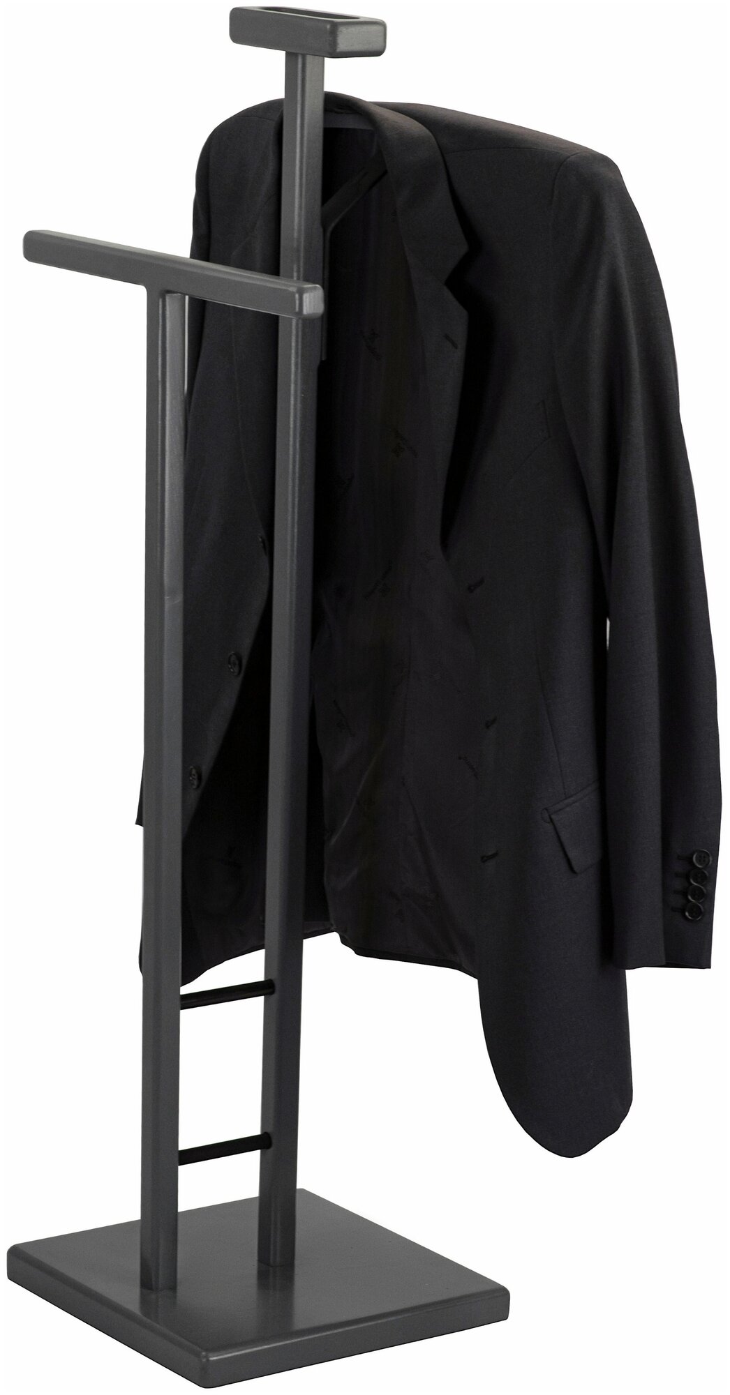 Вешалка костюмная галант 340 черный/ серый графит - фотография № 1