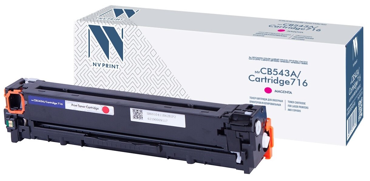 Картридж NVP совместимый NV-CB543A/NV-716 Magenta универсальные для HP/Canon Color LaserJet CP1215/ CP1515n/ CM1312/ CM1312nfi/ i-SENSYS LBP-5050/ MF8030C/ MF8050C/ 8080C (1400k)