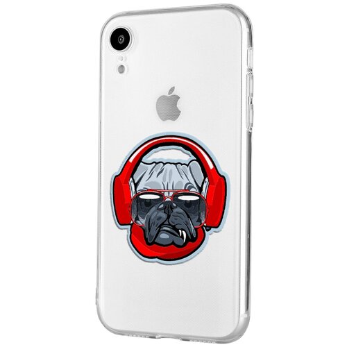 Силиконовый чехол Mcover для Apple iPhone XR с рисунком Собака бульдог силиконовый чехол с защитой камеры mcover для apple iphone 11 с рисунком собака бульдог