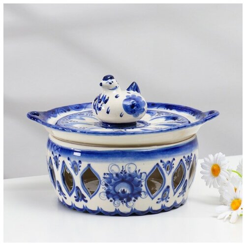 Подставка для яиц Куличница гжель фарфор 25х11 см 5772₽