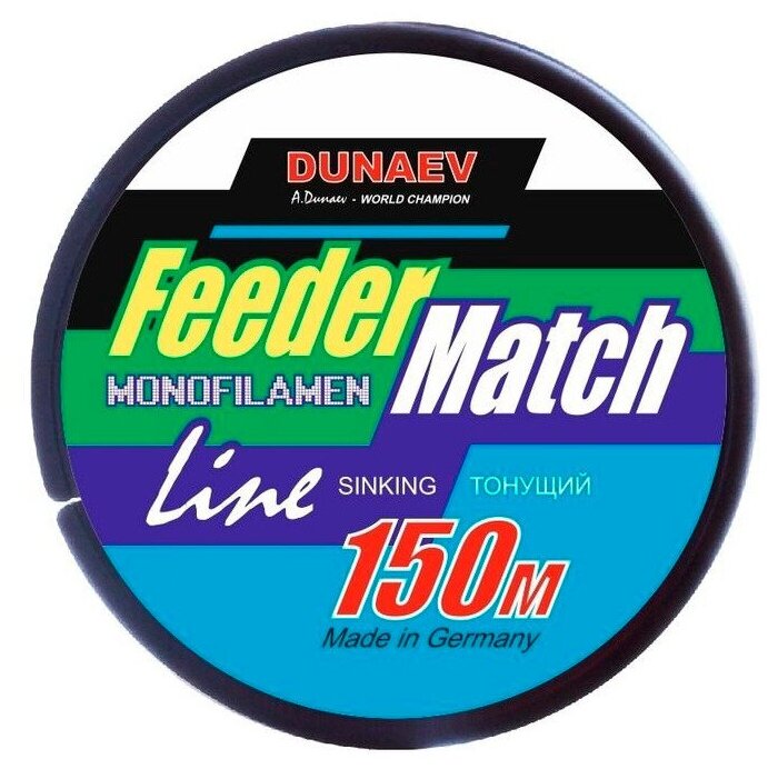 Леска Dunaev FEEDER-MATCH Sinking Black 150м 0.25мм