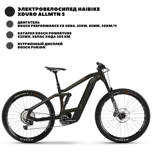 Электровелосипед Haibike Xduro AllMtn 5, Black, M