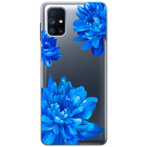 Силиконовый чехол на Samsung Galaxy M51, Самсунг М51 с 3D принтом Amazing Asters прозрачный чехол книжка на samsung galaxy m51 самсунг м51 с 3d принтом amazing asters золотистый