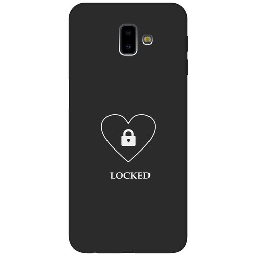 Матовый чехол Locked W для Samsung Galaxy J6+ (2018) / Самсунг Джей 6 плюс с 3D эффектом черный